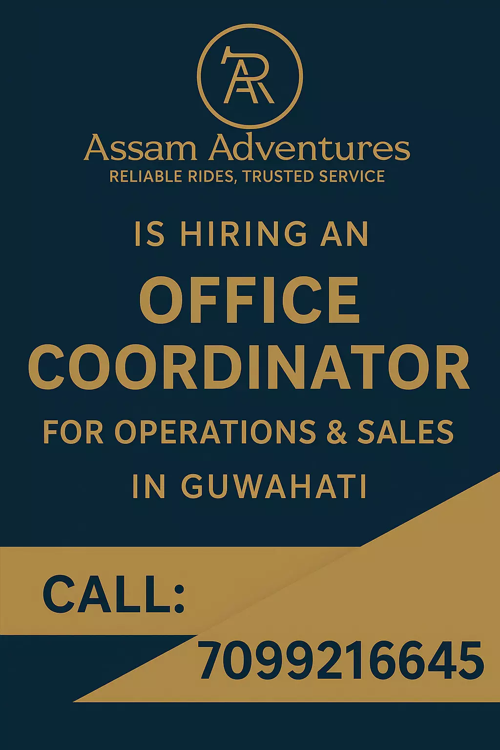 Assam Adventures Hiring Office Coordinator for Operations & Sales Assam Adventures Hiring Office Coordinator for Operations & Sales
