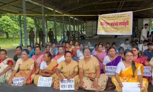 Tai Ahom organisations stage sit-in protest in Sadiya, reminds betrayal over ST status