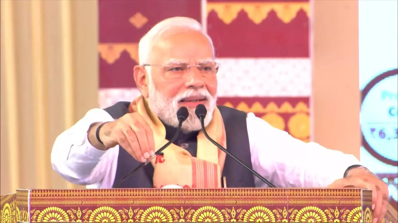 Congress backed Pak-trained terrorists, shielded infiltrators in Assam: PM in Darrang Congress backed Pak-trained terrorists, shielded infiltrators in Assam: PM in Darrang