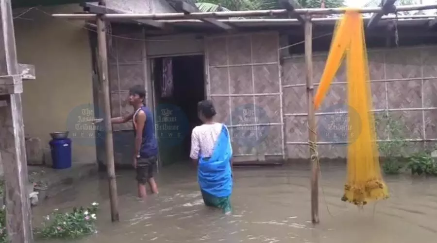 Biswanath reels under floods; lifeline bridge collapses, 500 families affected