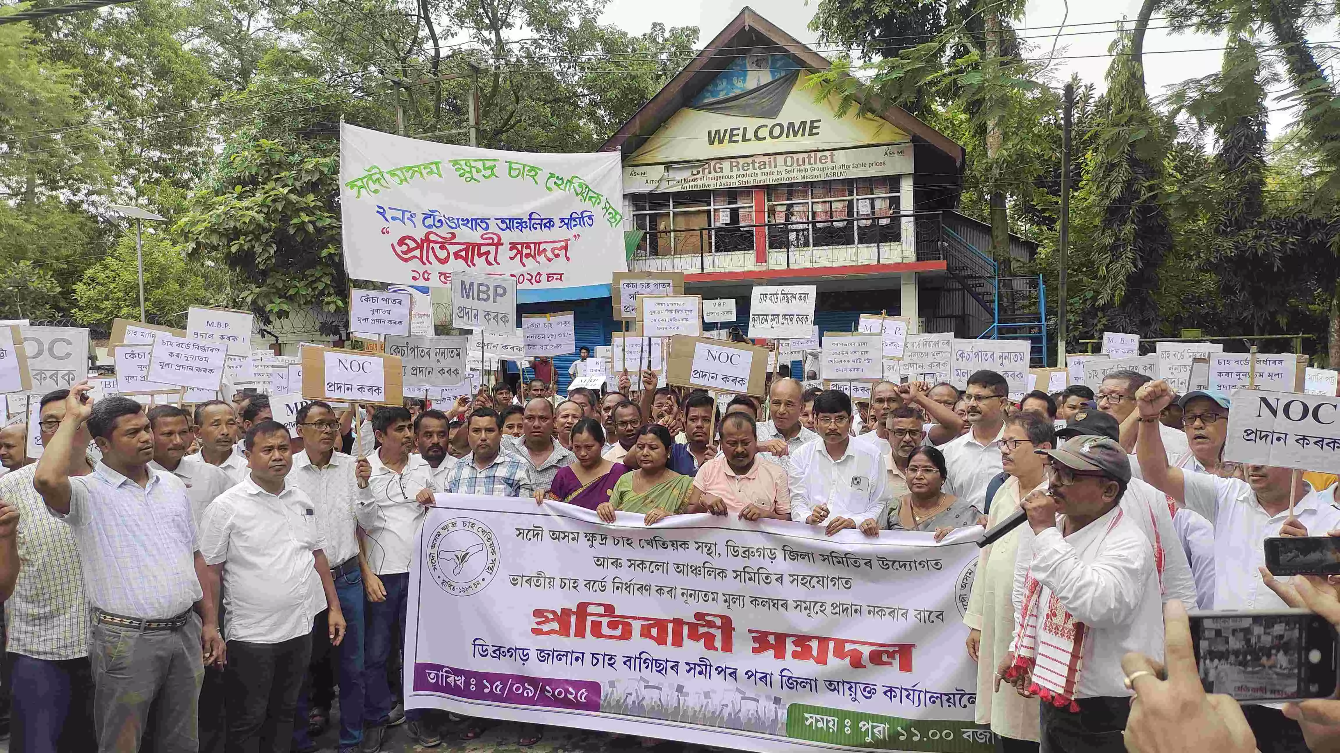 Assam’s small tea growers storm Dibrugarh streets, demand fair pricing justice