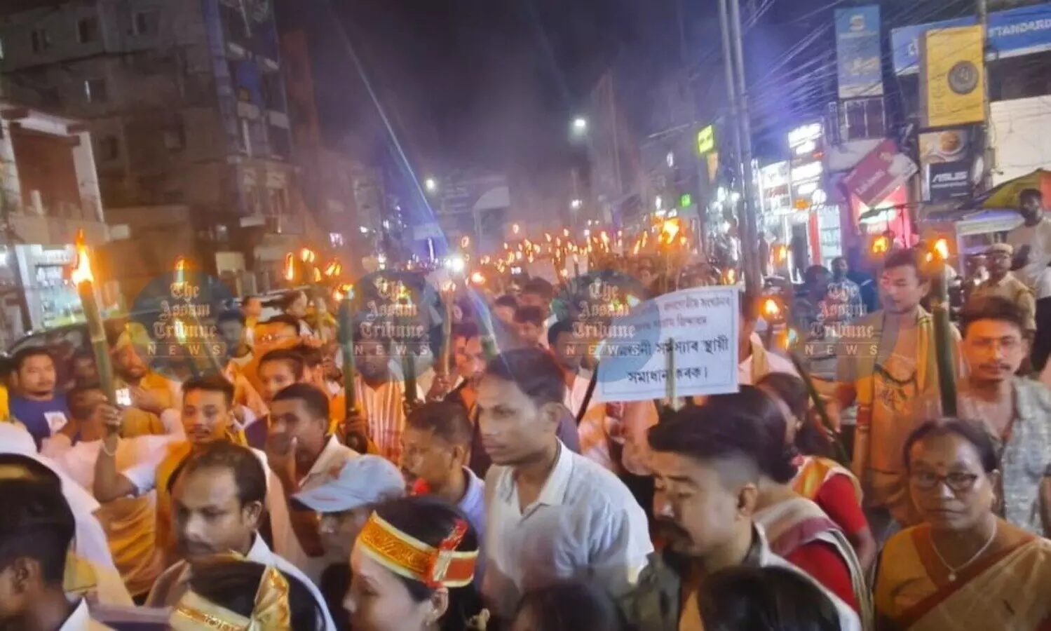 Over 1000 protestors march in Jorhat demanding ST status, warns BJP of 2026 poll fallout