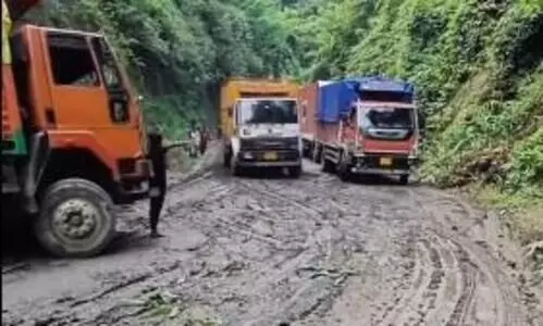 Slippery roads & equipment shortage leaves 800+ trucks stuck on Aizawl-Silchar route