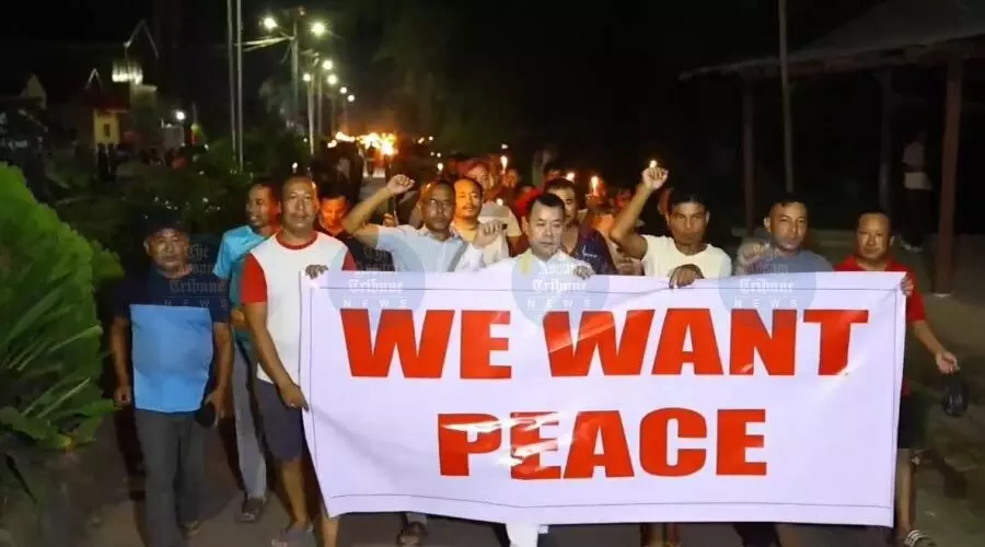 Tributes pour in for Assam Rifles jawans; Bishnupur holds candlelight vigils, rallies