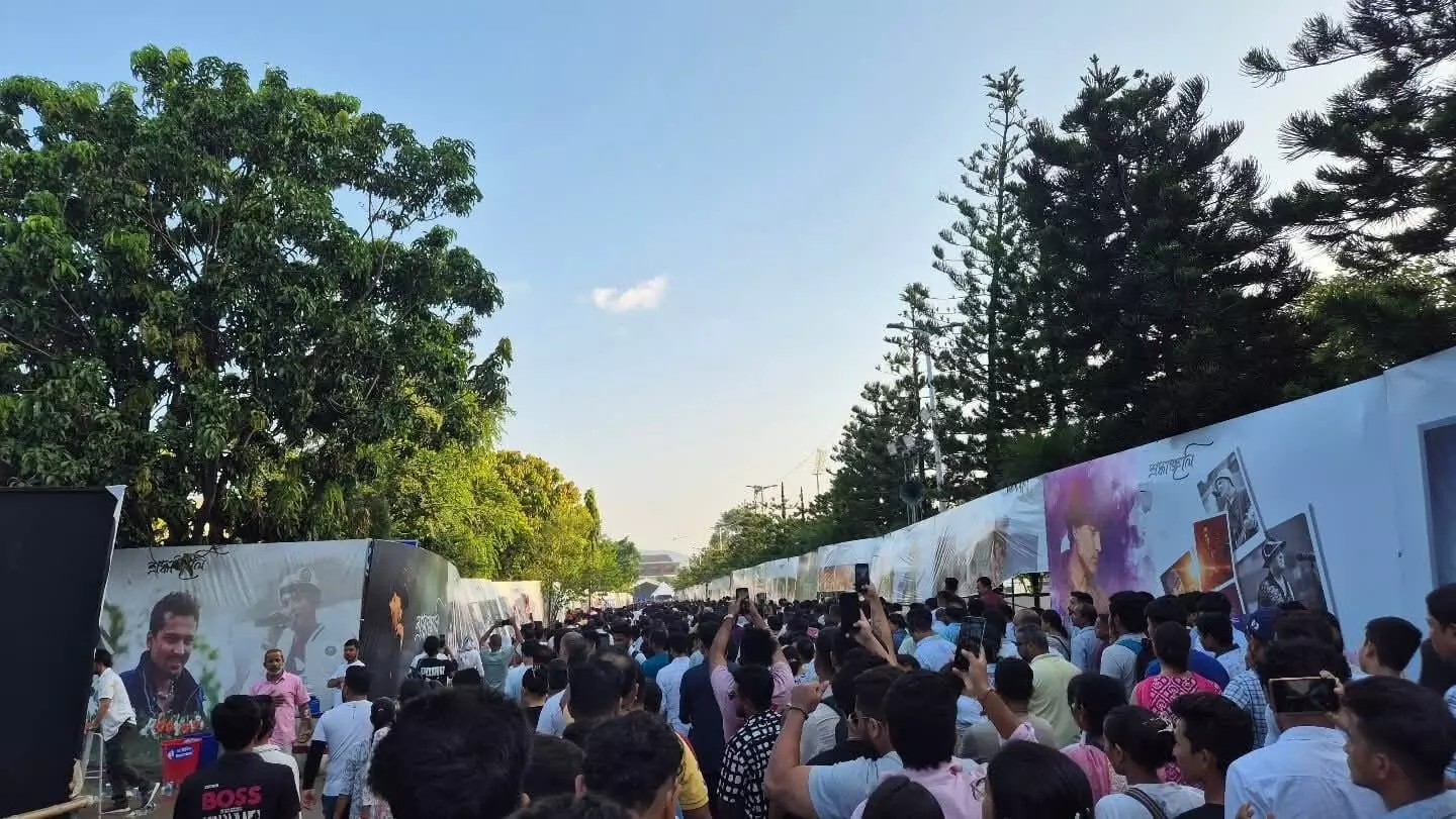 Monday turned solemn as respect continues to pour in for Zubeen Garg at Sarusajai