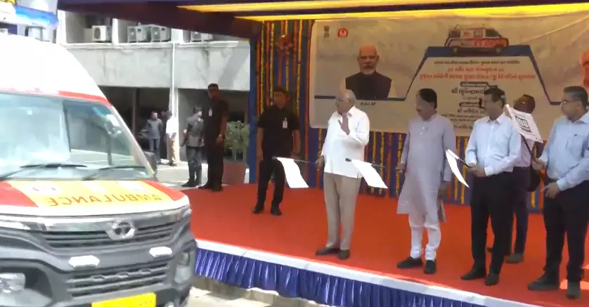 Gujarat CM announces health scheme, inaugurates ambulances as festive gift Gujarat CM announces health scheme, inaugurates ambulances as festive gift