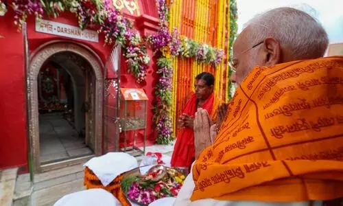 PM inaugurates Tripureshwari temple; BJP allies disappointed over no invitation