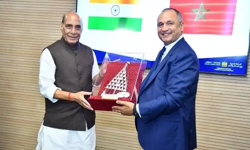 Defence cooperation in focus as Rajnath Singh meets Morocco Minister