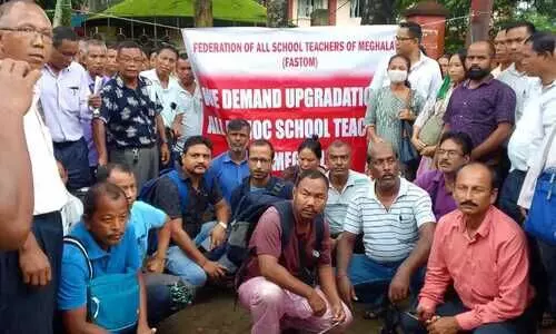 Meghalaya teachers’ protest enters second week, demand written assurance from govt