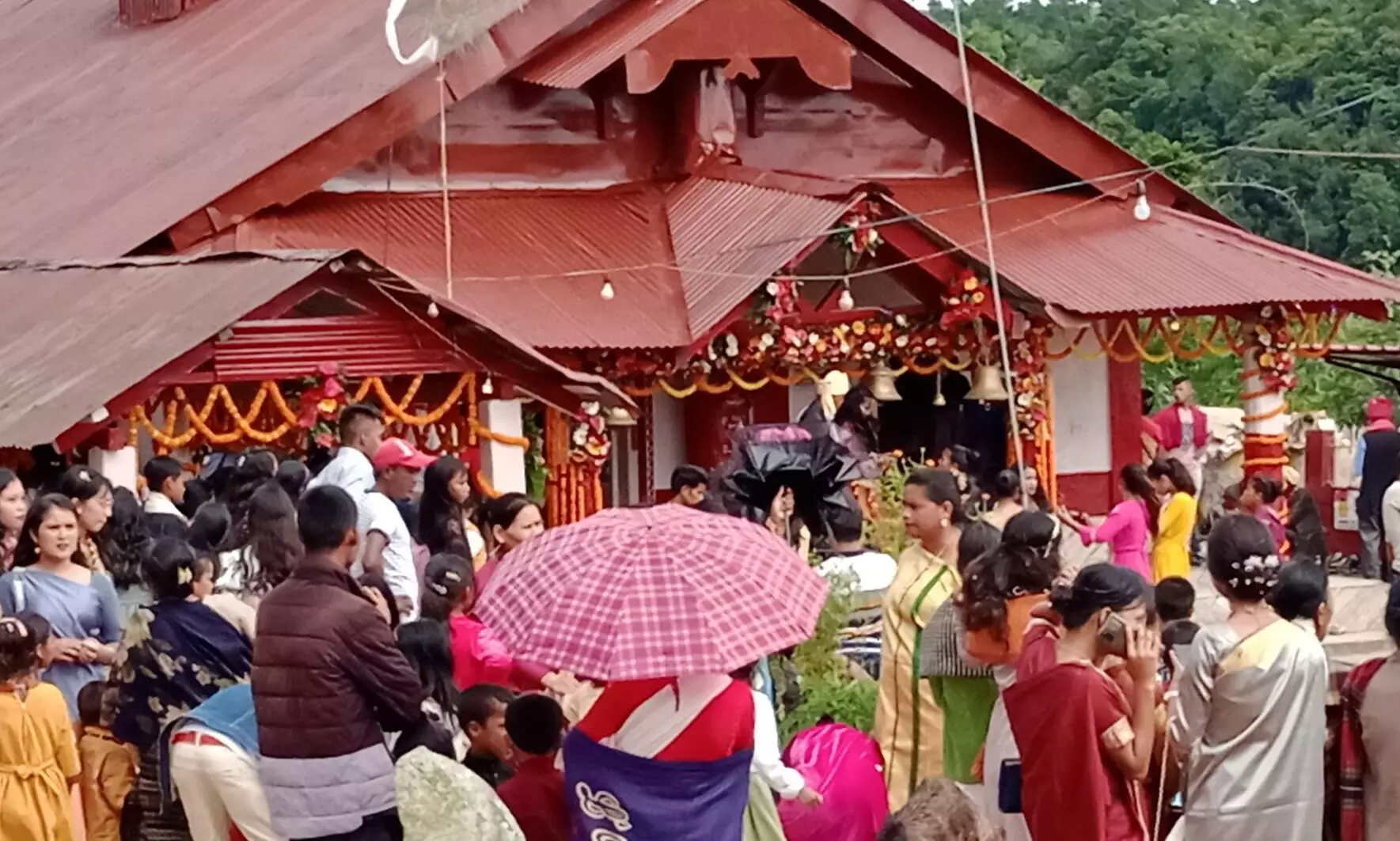 Devotees throng Meghalaya’s 600-year-old Nartiang Temple for Vijaya Dashami rituals
