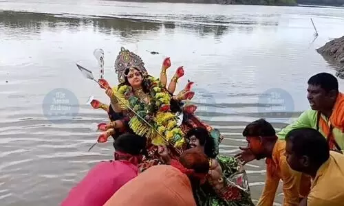 Durga idol immersion unites India & Bangladesh across the border in Sribhumi