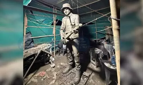11-feet fiberglass Zubeen Garg statue taking shape in Nagaons Puranigudam