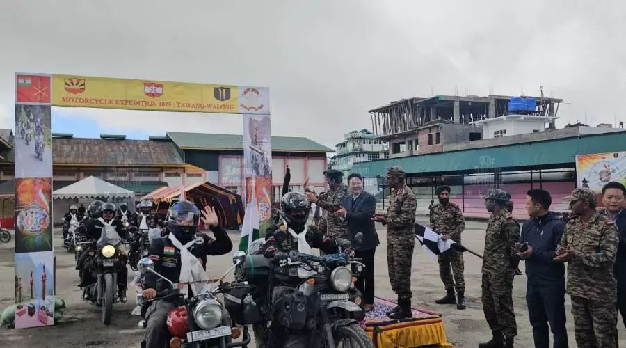 20 bikers flag off 1,000-km Tawang–Walong ride to honour 1962 war heroes