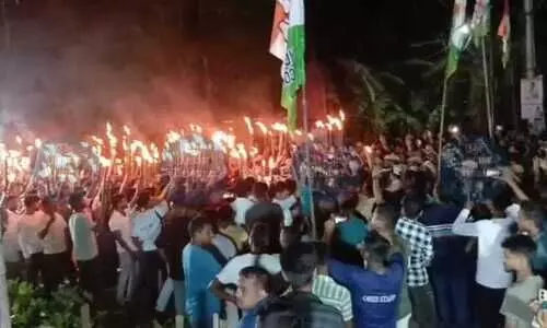 Youth Congress holds massive torch rally in Nalbari, demands justice for Zubeen Garg