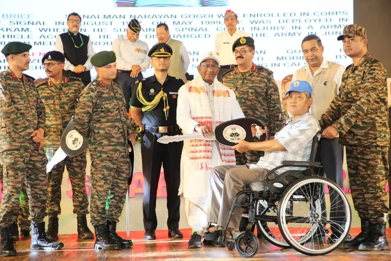 Guv Acharya attends Veterans’ Swabhimaan Rally in Guwahati, hails soldiers’ spirit Guv Acharya attends Veterans’ Swabhimaan Rally in Guwahati, hails soldiers’ spirit