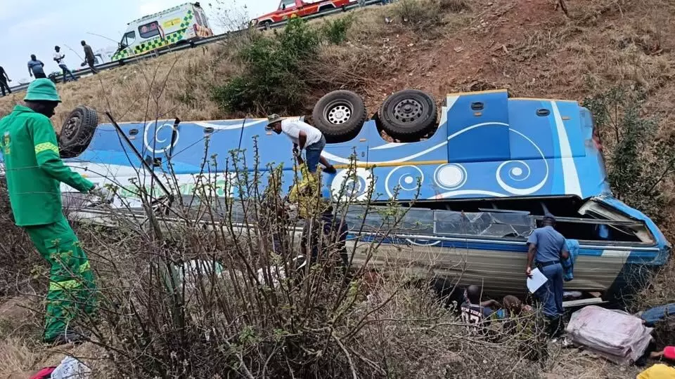 At least 42 dead as bus plunges off mountain pass in northern South Africa