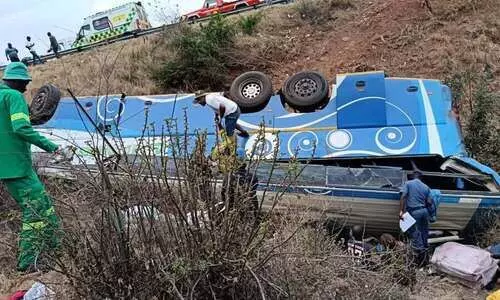 At least 42 dead as bus plunges off mountain pass in northern South Africa