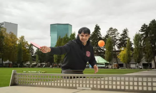 At Switzerland retreat, Neeraj Chopra,enjoys table tennis break from javelin