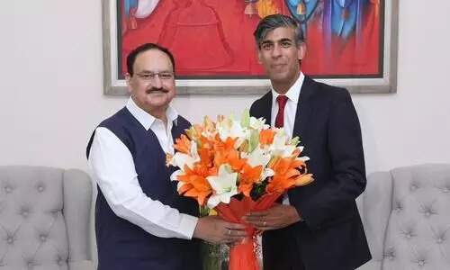 Nadda, ex-UK PM Rishi Sunak discuss expanding cooperation, strengthening ties