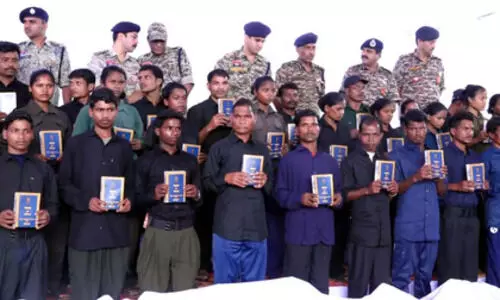 Historic moment in Chhattisgarh as 208 Maoists surrender, choose new path