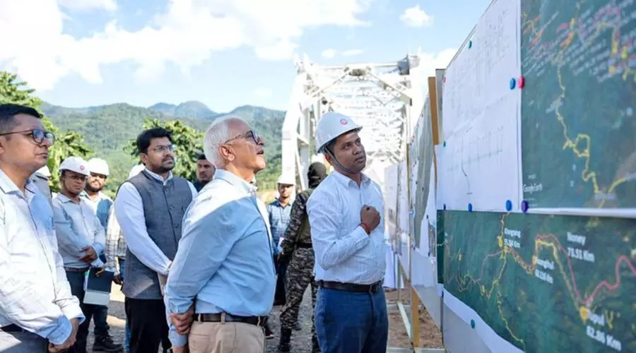 Governor Bhalla inspects world’s tallest rail bridge in Manipur’s Noney District