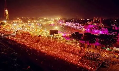 Ayodhya sets Guinness World Records with 26.17 lakh lamps, 2,128 devotees in aarti