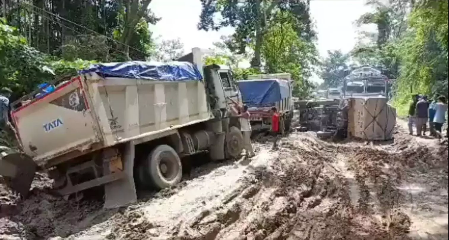 Mizoram truckers in Kolasib plan 4-day strike over dangerous NH-306 from Oct 23