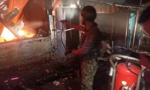 Firecrackers spark blaze in Khonsa Market, 21 shops damaged, no casualties