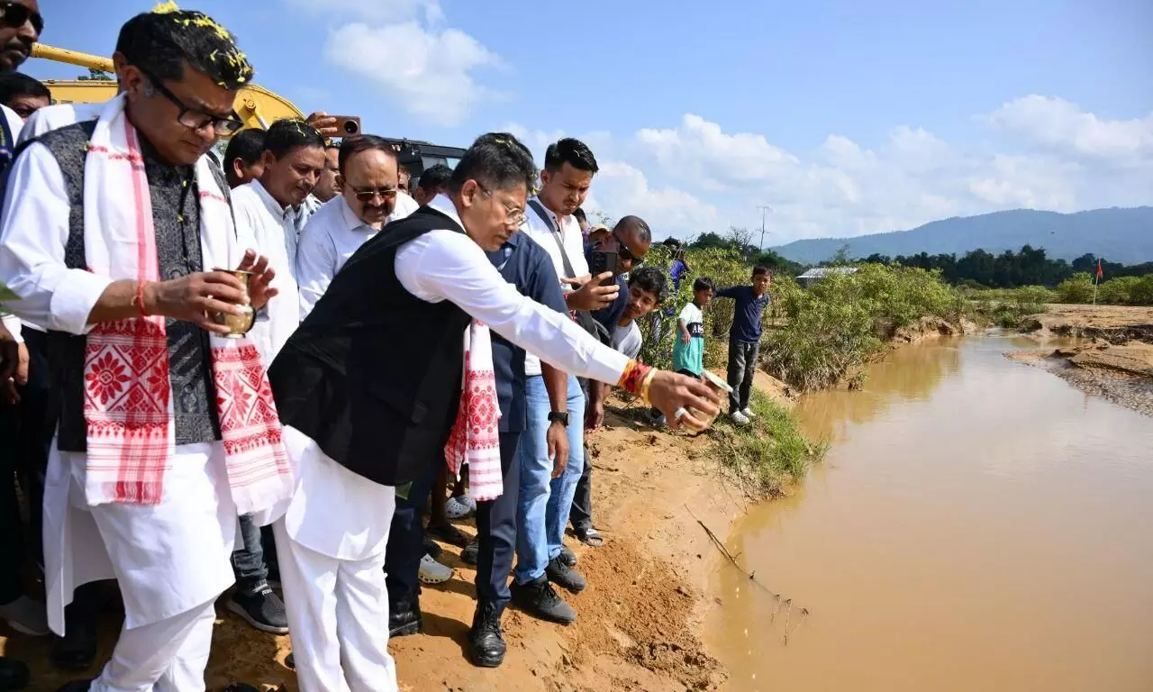 Assam govt kicks off Rs 8-Cr dredging of Nazira rivers to combat recurring floods