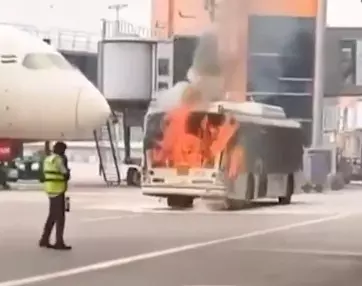 Bus of Air India’s ground handling unit catches fire at Delhi Airport; no injuries Bus of Air India’s ground handling unit catches fire at Delhi Airport; no injuries
