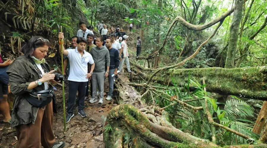‘Mother Nature’s pathway’: Scindia awed by Meghalaya’s living root bridges