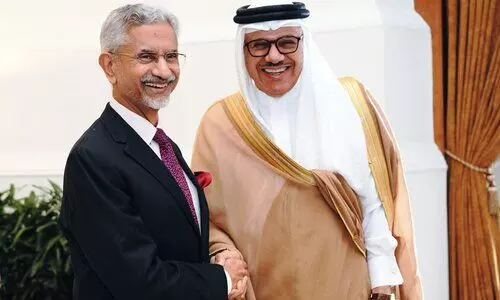 EAM Jaishankar welcomes Bahrain counterpart for 5th Joint Commission talks