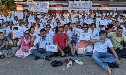 NHM employees’ strike enters third day across Assam, health services hit