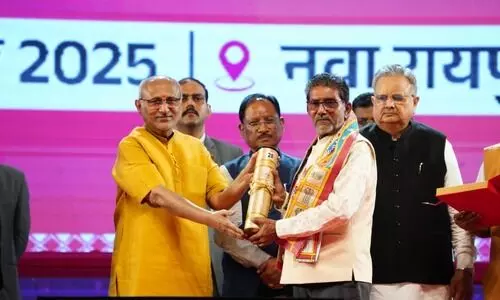 VP Radhakrishnan felicitates Chhattisgarh’s achievers at Rajyotsav celebration