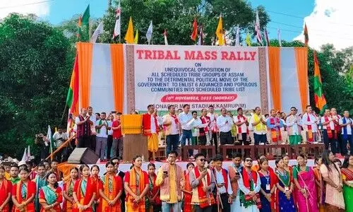 Sonapur sees massive tribal rally opposing ST tag for six communities