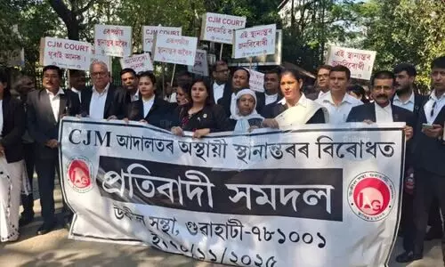 Lawyers march in protest over CJM Court shift; court boycott on Nov 11