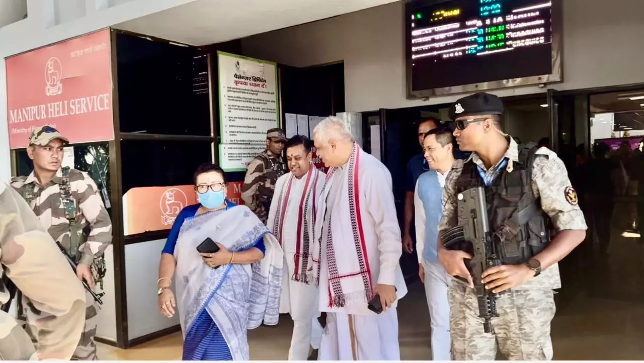 BJP leaders BL Santosh, Sambit Patra arrive in Imphal amid govt formation talk