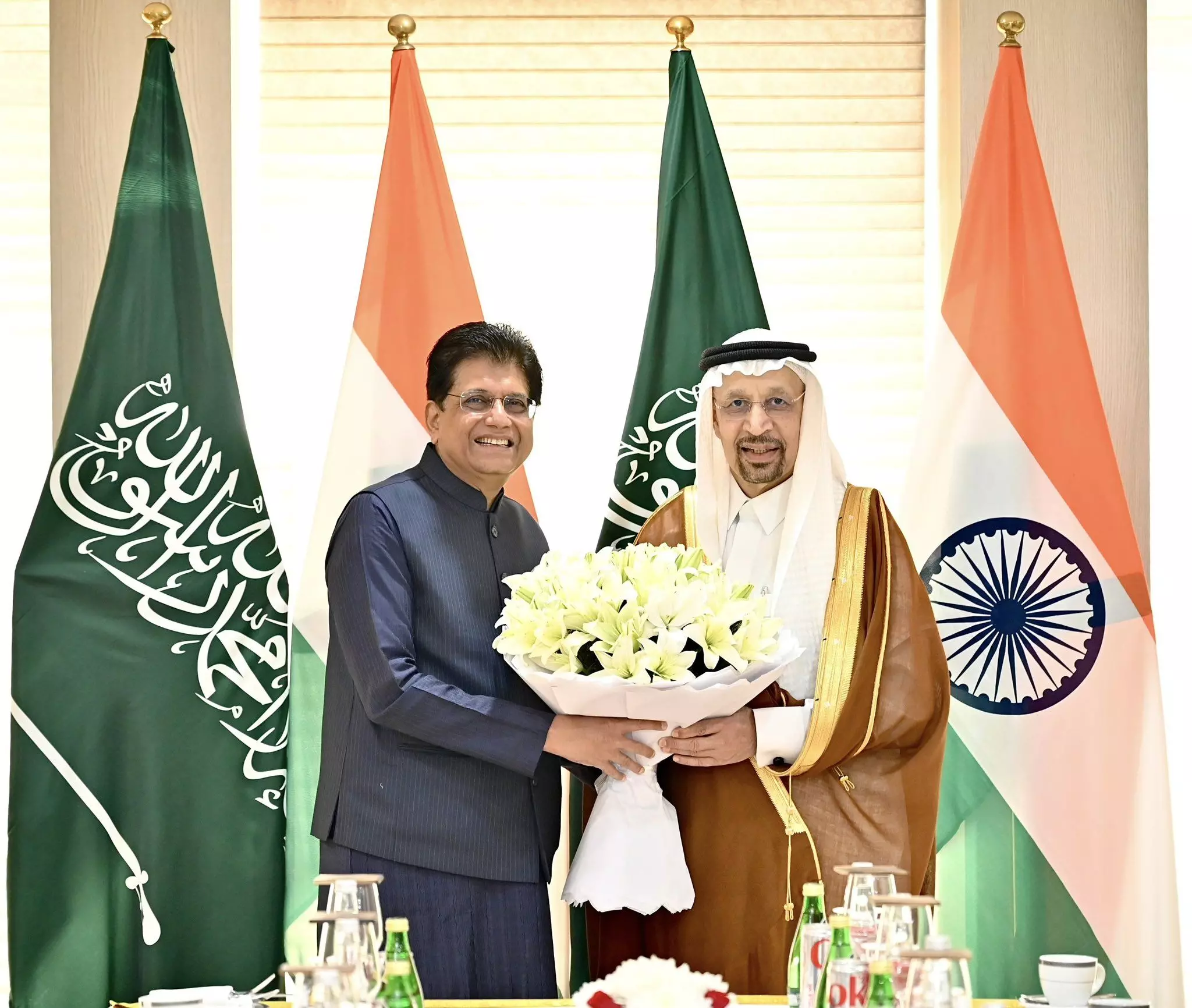 Piyush Goyal, Saudi Investment Minister hold talks to boost trade, investment ties