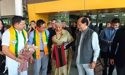 FM Sitharaman arrives in Nagaland for 3-day review of key development projects