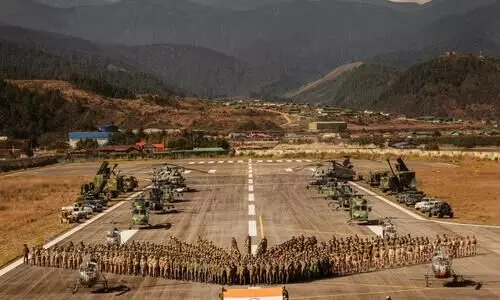 Tri-Service drill concludes in Mechuka, with unified combat display