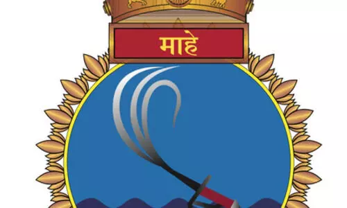 Navy unveils crest of indigenous anti-submarine warfare ship ‘Mahe’