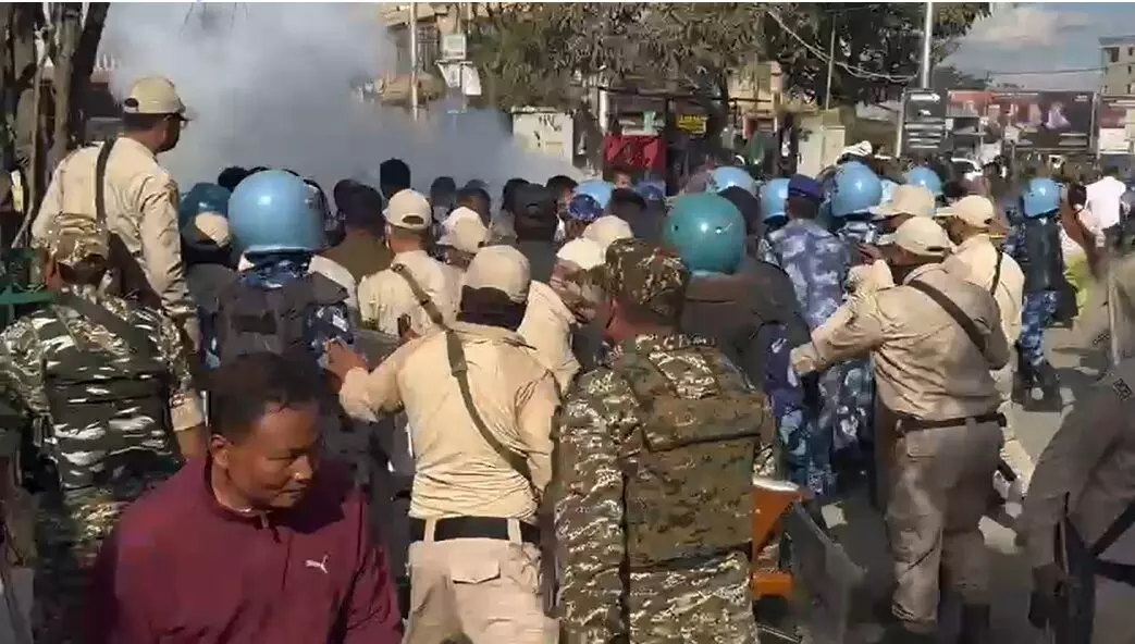 Manipur valley flares as COCOMI, IDPs launch massive protests against Sangai Fest