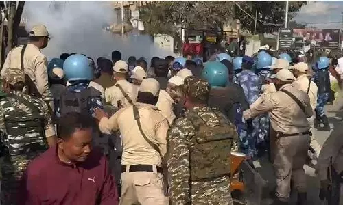 Manipur valley flares as COCOMI, IDPs launch massive protests against Sangai Fest