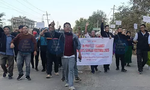 Tension at Manipur buffer zone as Meitei IDPs march for resettlement