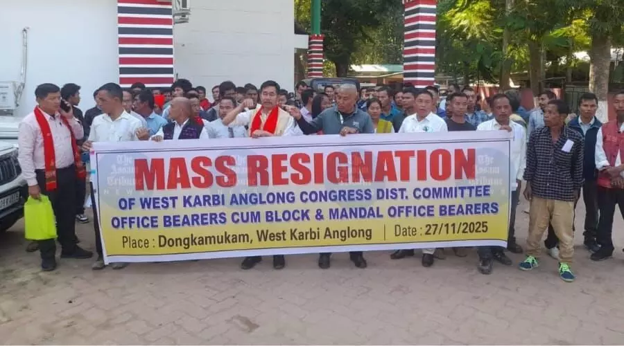 Over 250 Congress workers quit in West Karbi Anglong over leadership row
