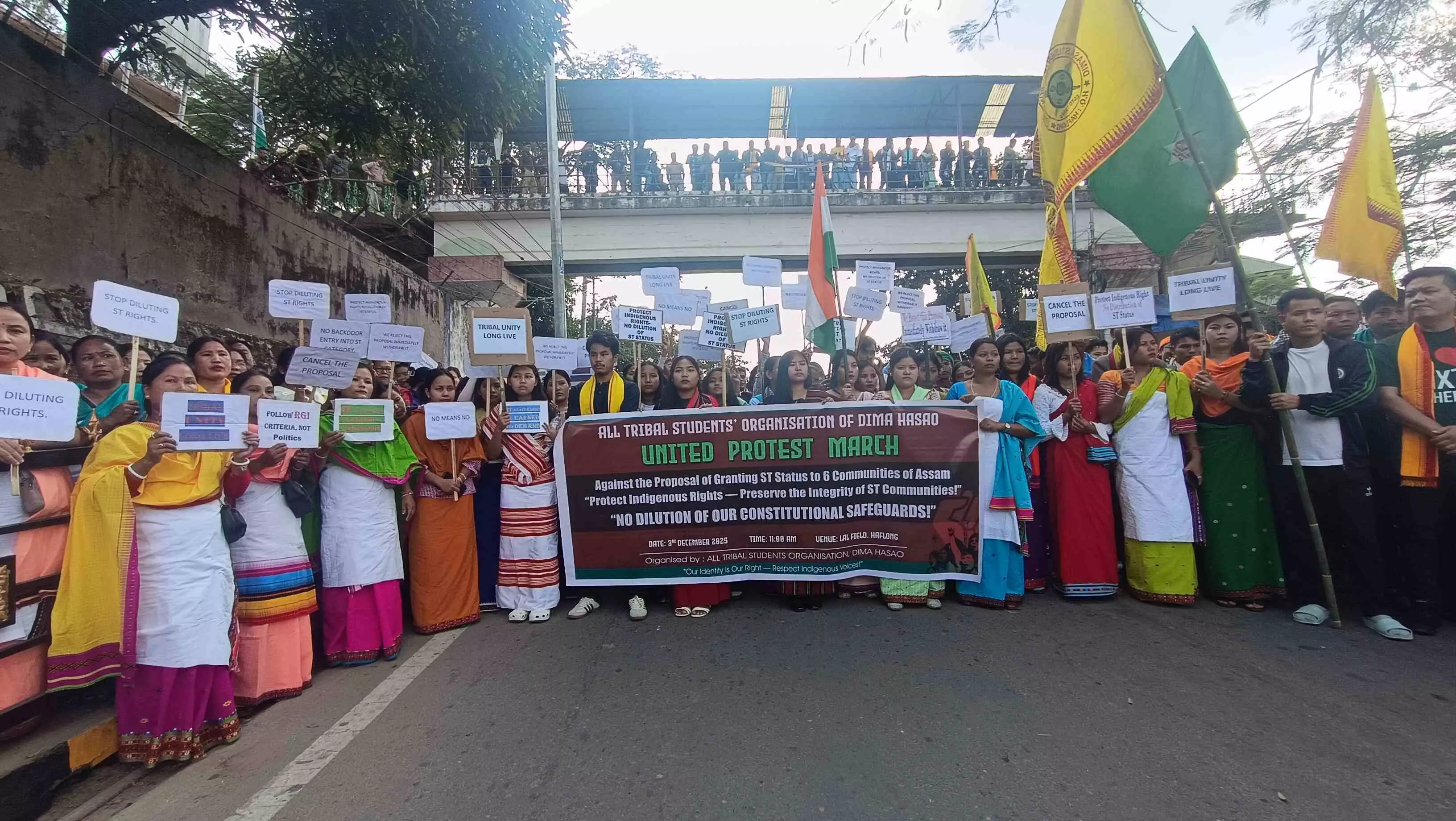 Hill tribes rally in Haflong against proposal to grant ST for six communities