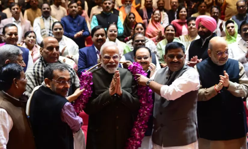 NDA Parliamentary Party meet underway; PM Modi greeted with warm welcome NDA Parliamentary Party meet underway; PM Modi greeted with warm welcome