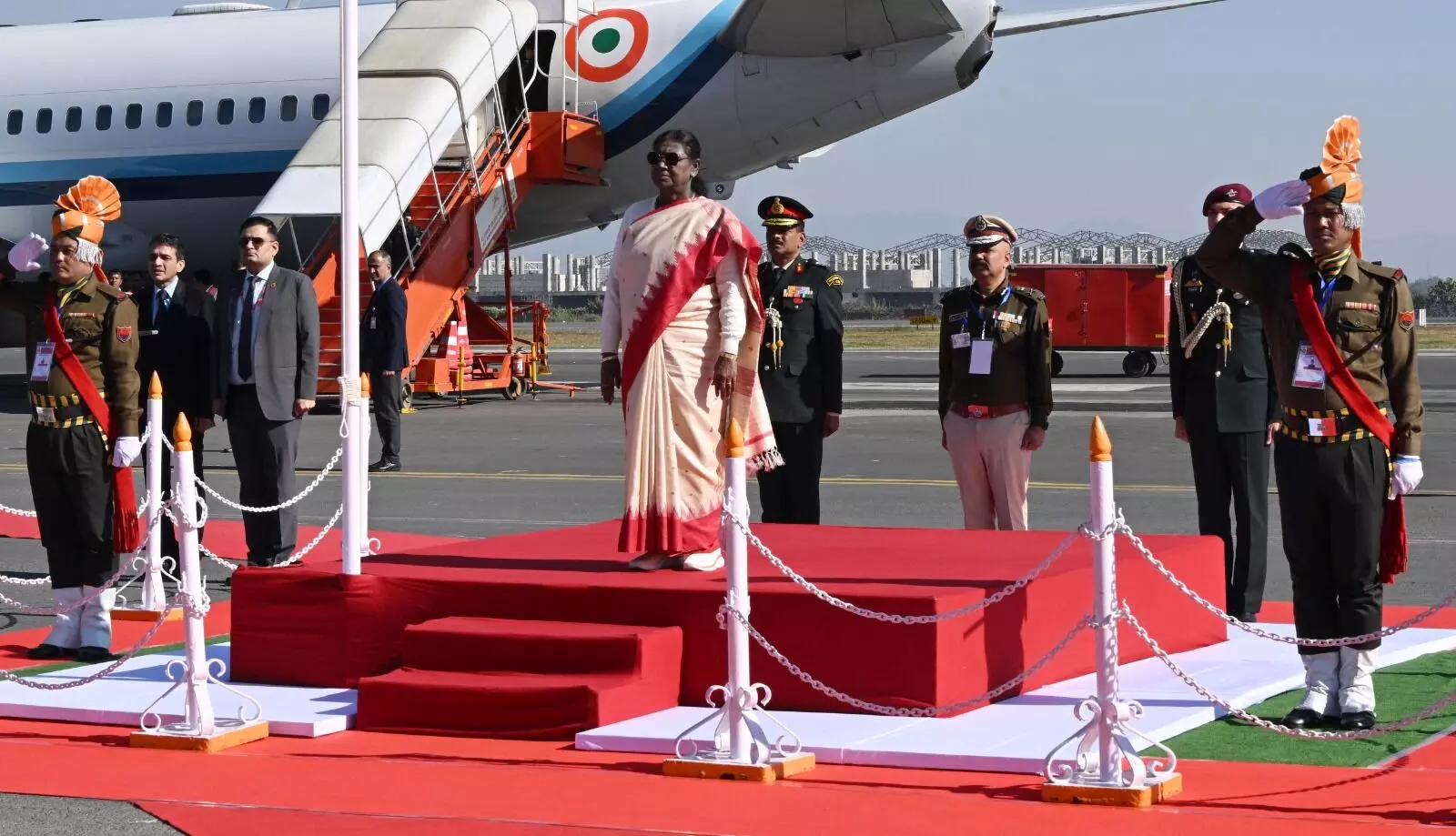 Prez Murmu lands in Manipur for 2-day visit amid statewide bandh, tight security