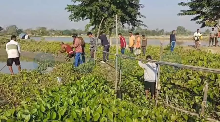 No bulldozers in Nagaon’s Dhing eviction drive as canals cleared manually No bulldozers in Nagaon’s Dhing eviction drive as canals cleared manually