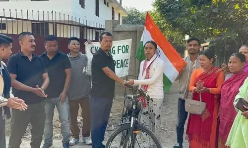 Manipur cyclist’s peace ride reaches Imphal amid Kuki warning over Kangpokpi leg